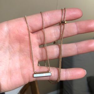 Kendra Scott Gold Necklace with Opal Pendant